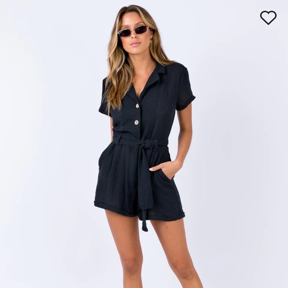 Black Princess Polly Romper